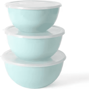 OEM Promotional Wholesale Non Toxic US Certificated Metal Enamel Noodle Pasta Mixing Ice Bowl Set for Hotel